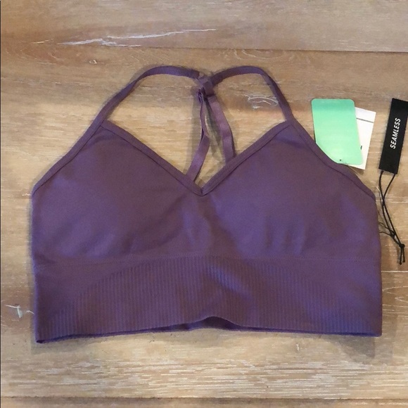 Purple criss-coss seamless sports bra size small - Picture 6 of 7